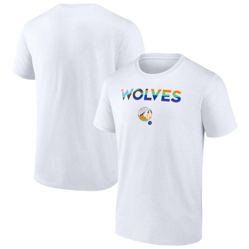 White Minnesota Timberwolves Pride T-Shirt | NBA