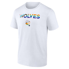 White Minnesota Timberwolves Pride T-Shirt | NBA