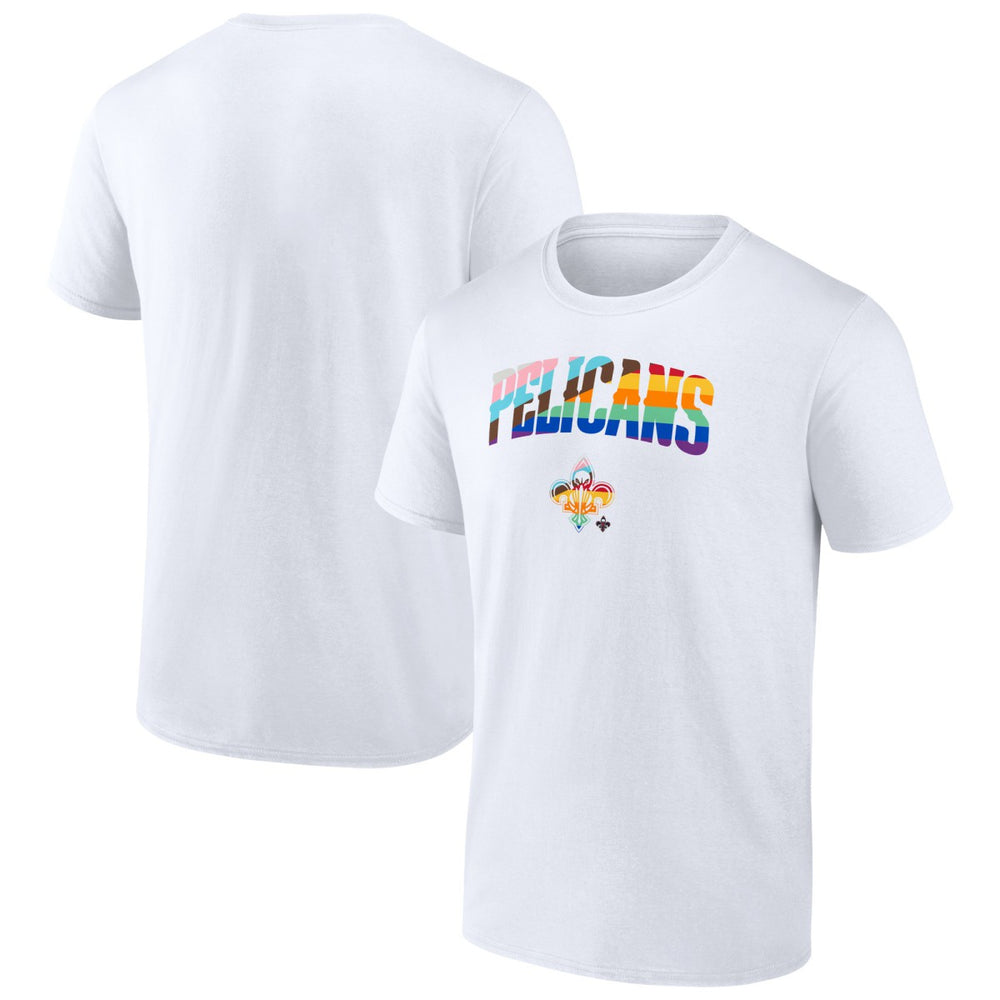 White New Orleans Pelicans Pride T-Shirt | NBA