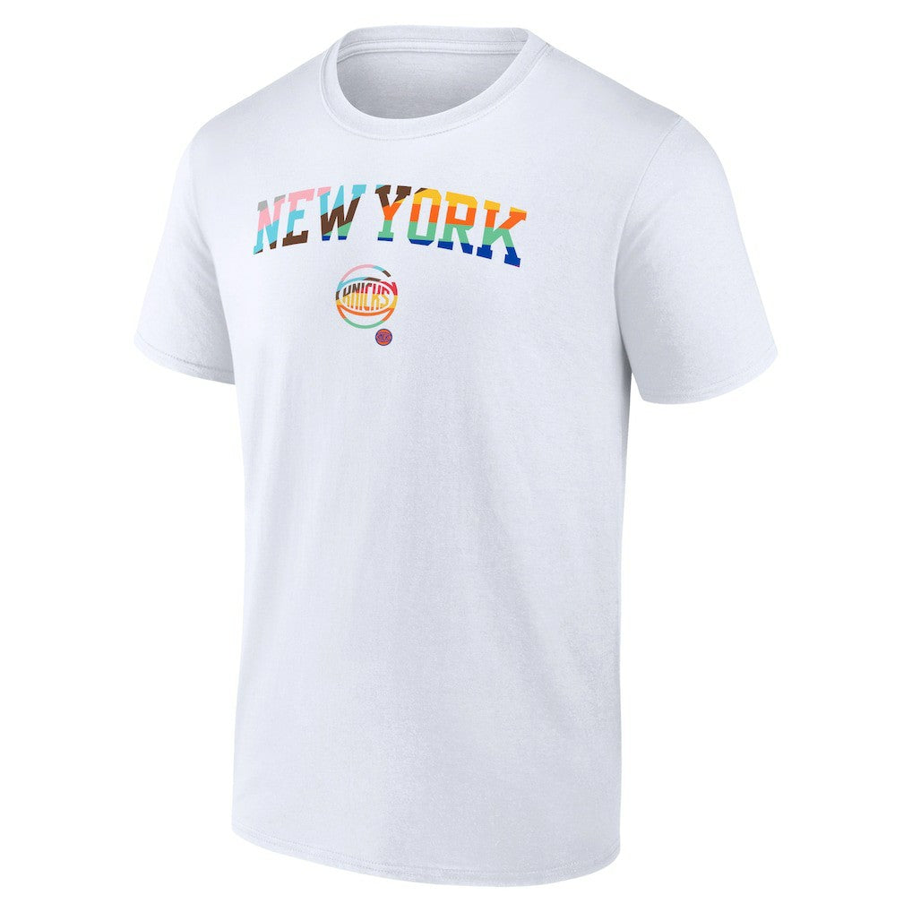 White New York Knicks Pride T-Shirt | NBA