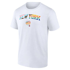 White New York Knicks Pride T-Shirt | NBA