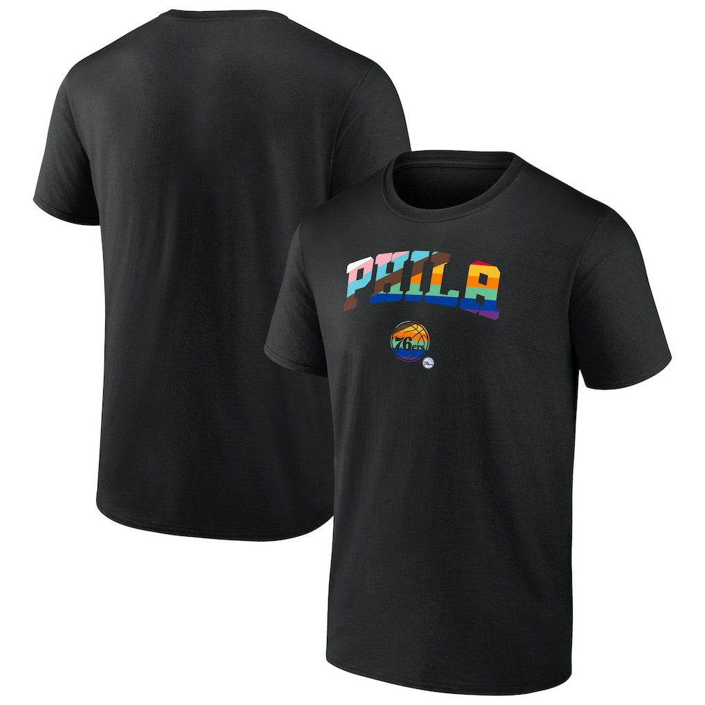 Black Philadelphia 76ers Pride T-Shirt | NBA