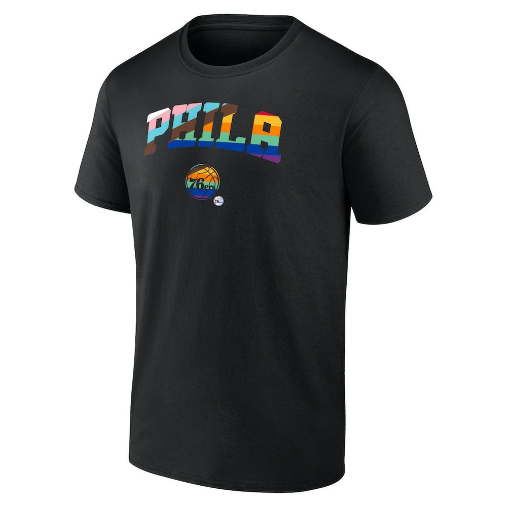 Black Philadelphia 76ers Pride T-Shirt | NBA