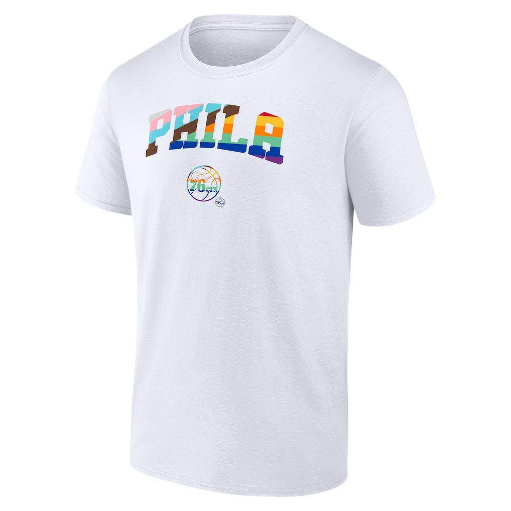 White Philadelphia 76ers Pride T-Shirt | NBA