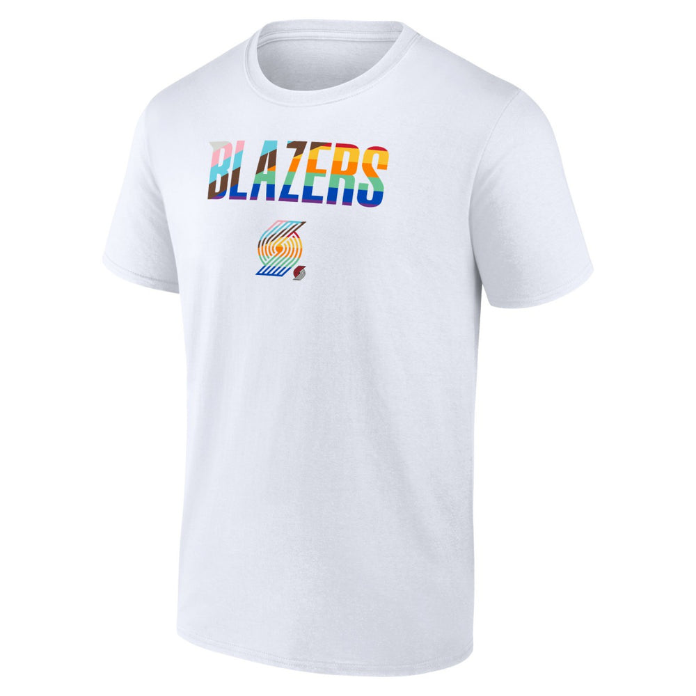 White Portland Trail Blazers Pride T-Shirt | NBA