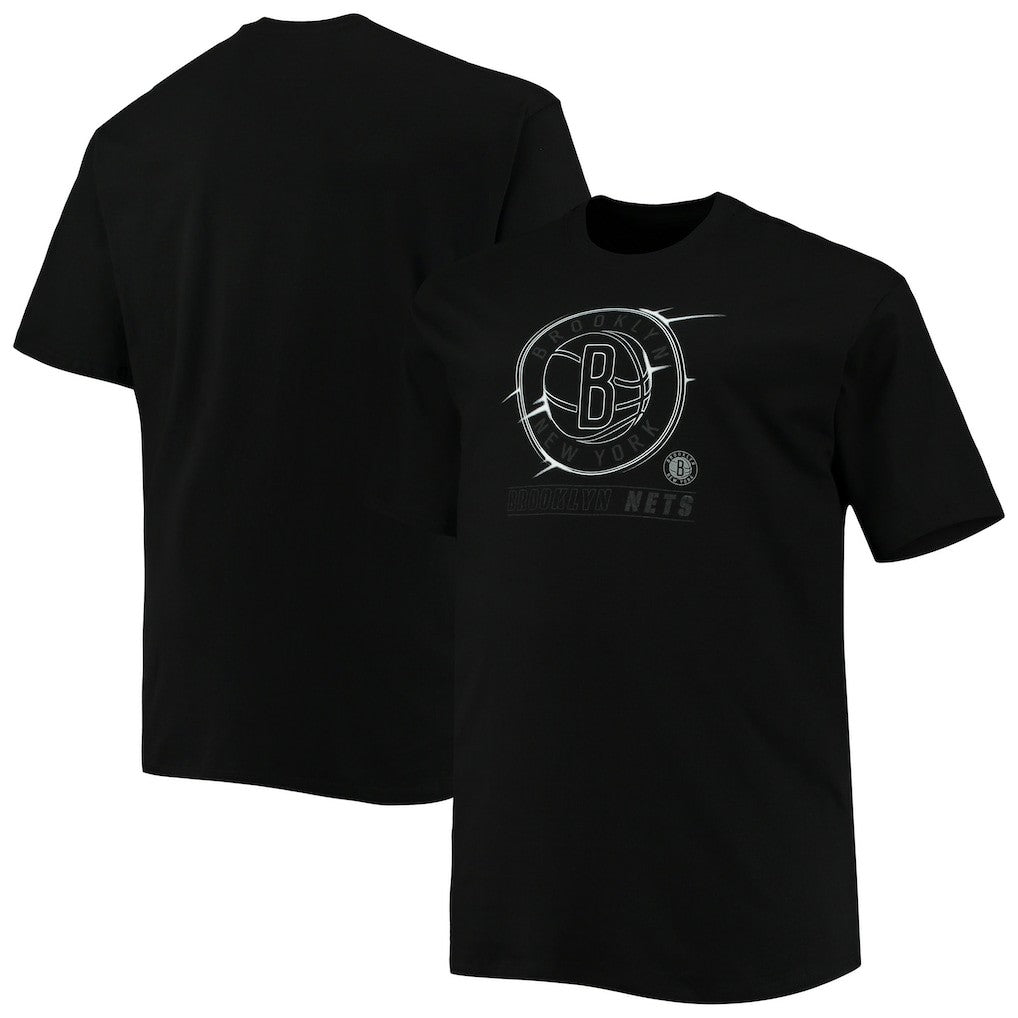 Black Brooklyn Nets Big & Tall Pop T-Shirt | NBA