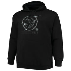 Black Brooklyn Nets Big & Tall Pop Pullover Hoodie | NBA