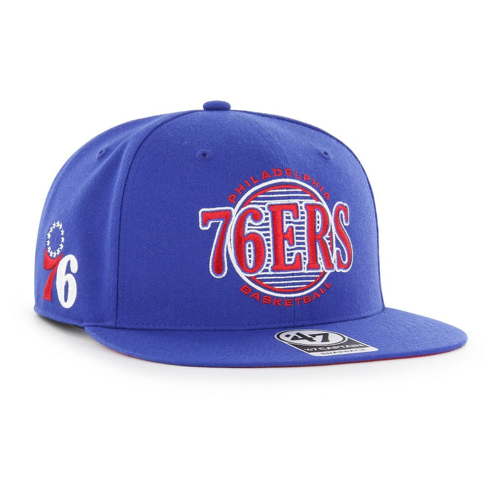 Royal Philadelphia 76ers '47 High Post Captain Snapback Hat | NBA