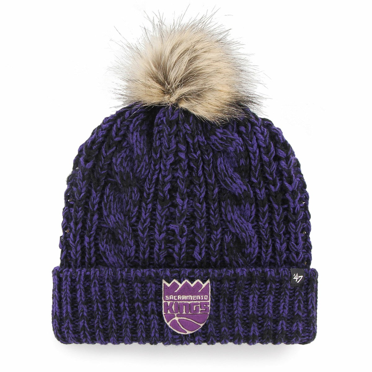 Purple Sacramento Kings '47 Women's Meeko Cuffed Knit Hat with Pom | NBA