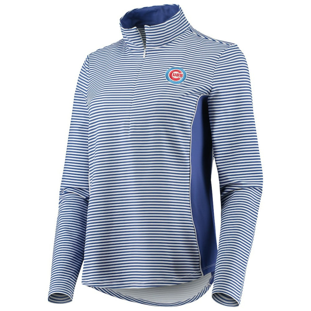Chicago Cubs Tommy Bahama Women's Aubrey Stripe Block IslandZone Half-Zip Jacket - MLB Jackets