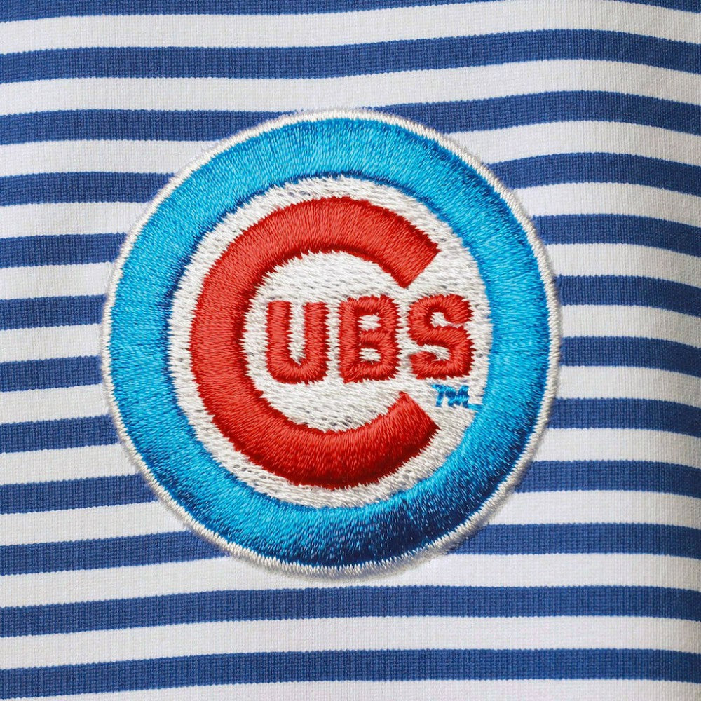 Chicago Cubs Tommy Bahama Women's Aubrey Stripe Block IslandZone Half-Zip Jacket - MLB Jackets