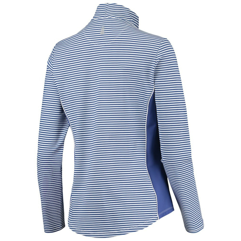 Chicago Cubs Tommy Bahama Women's Aubrey Stripe Block IslandZone Half-Zip Jacket - MLB Jackets