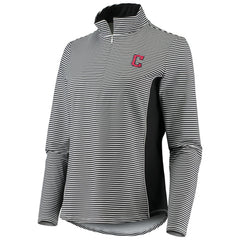 Cleveland Guardians Tommy Bahama Women's Aubrey Stripe Block IslandZone Half-Zip Jacket - MLB Jackets