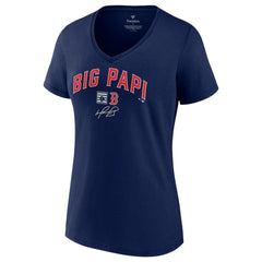 David Ortiz Boston Red Sox Fanatics Women's Big Papi Graphic V-Neck T-Shirt - MLB T-shirts