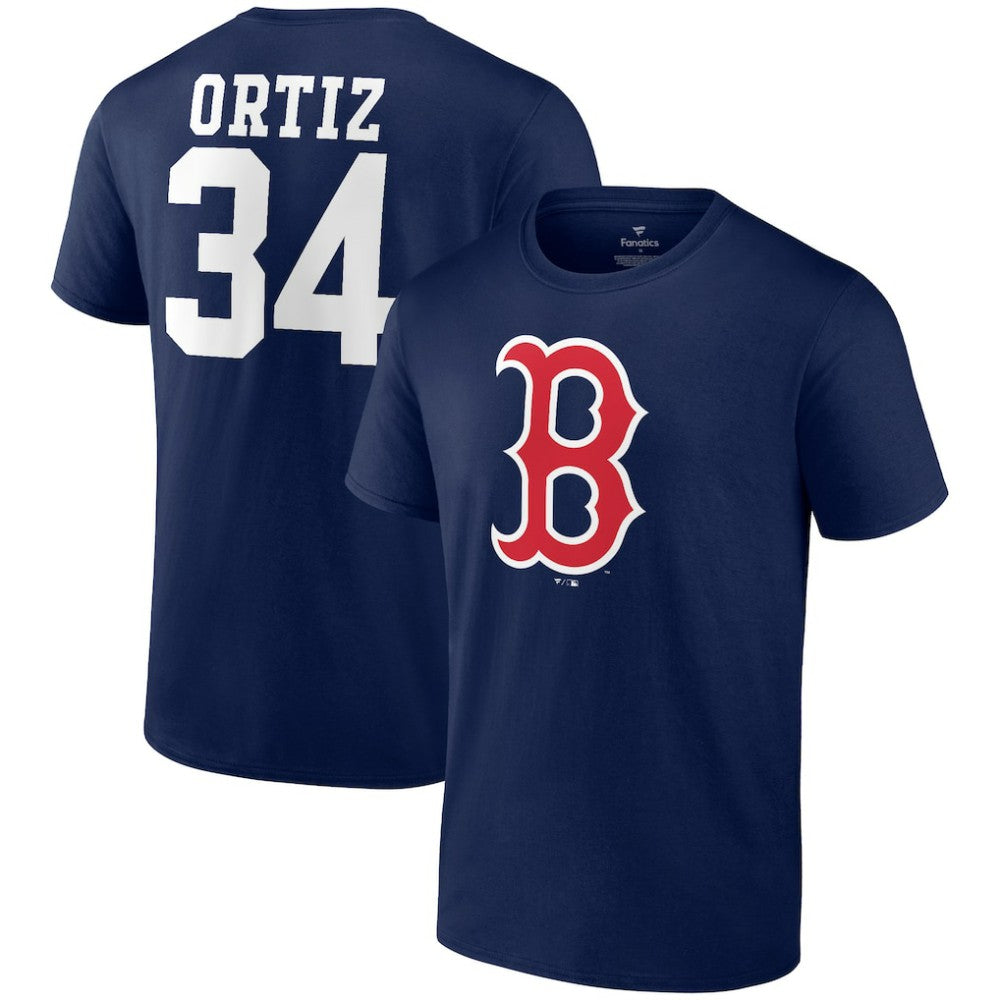 David Ortiz Boston Red Sox Fanatics Logo Graphic T-Shirt - MLB T-shirts