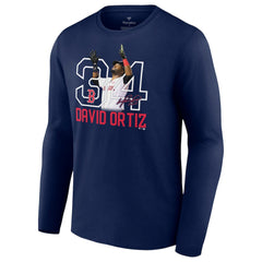 David Ortiz Boston Red Sox Fanatics Stats Resume Long Sleeve T-Shirt - MLB T-shirts