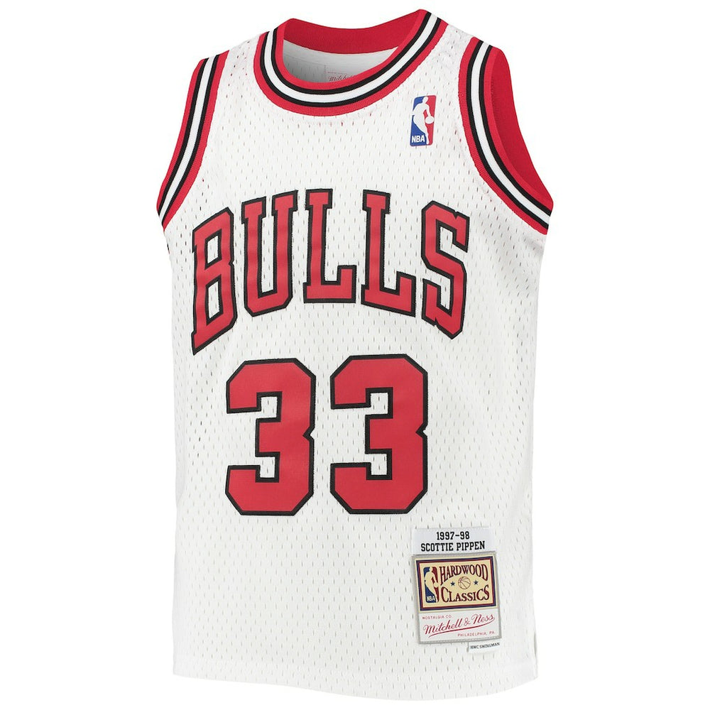 White Scottie Pippen Chicago Bulls Youth 1997/98 Hardwood Classics Swingman Jersey sale | NBA