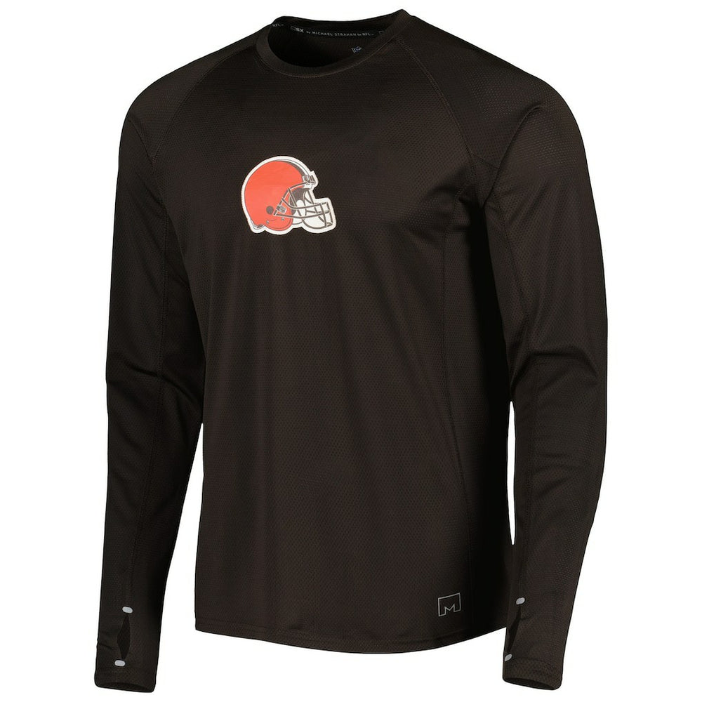 Cleveland Browns MSX by Michael Strahan Interval Long Sleeve Raglan T-Shirt | NFL Hot