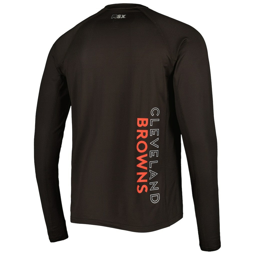 Cleveland Browns MSX by Michael Strahan Interval Long Sleeve Raglan T-Shirt | NFL Hot