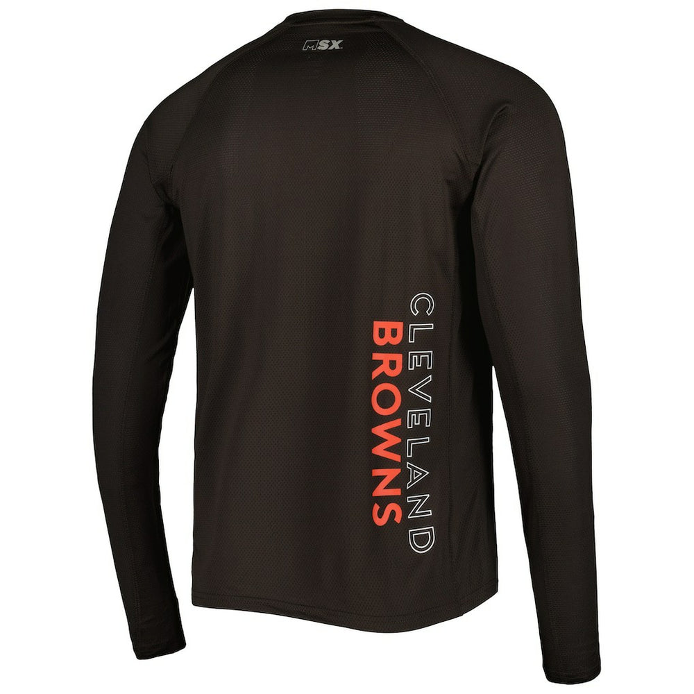 Cleveland Browns MSX by Michael Strahan Interval Long Sleeve Raglan T-Shirt | NFL Hot