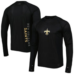 New Orleans Saints MSX by Michael Strahan Interval Long Sleeve Raglan T-Shirt | NFL Discount