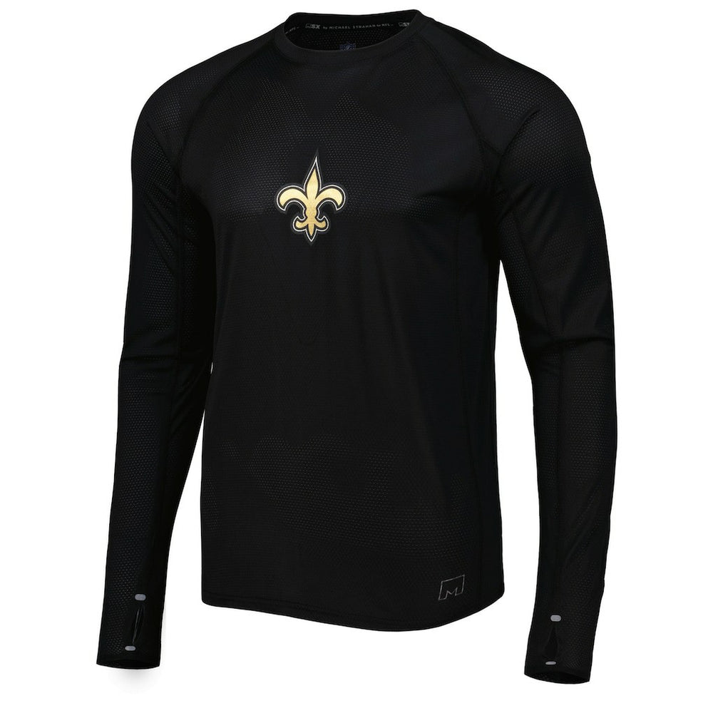 New Orleans Saints MSX by Michael Strahan Interval Long Sleeve Raglan T-Shirt | NFL Discount