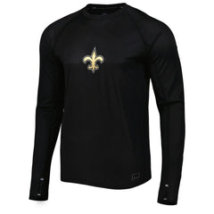 New Orleans Saints MSX by Michael Strahan Interval Long Sleeve Raglan T-Shirt | NFL Discount