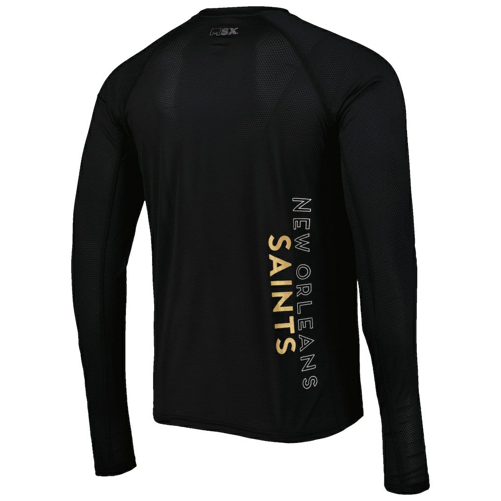 New Orleans Saints MSX by Michael Strahan Interval Long Sleeve Raglan T-Shirt | NFL Discount