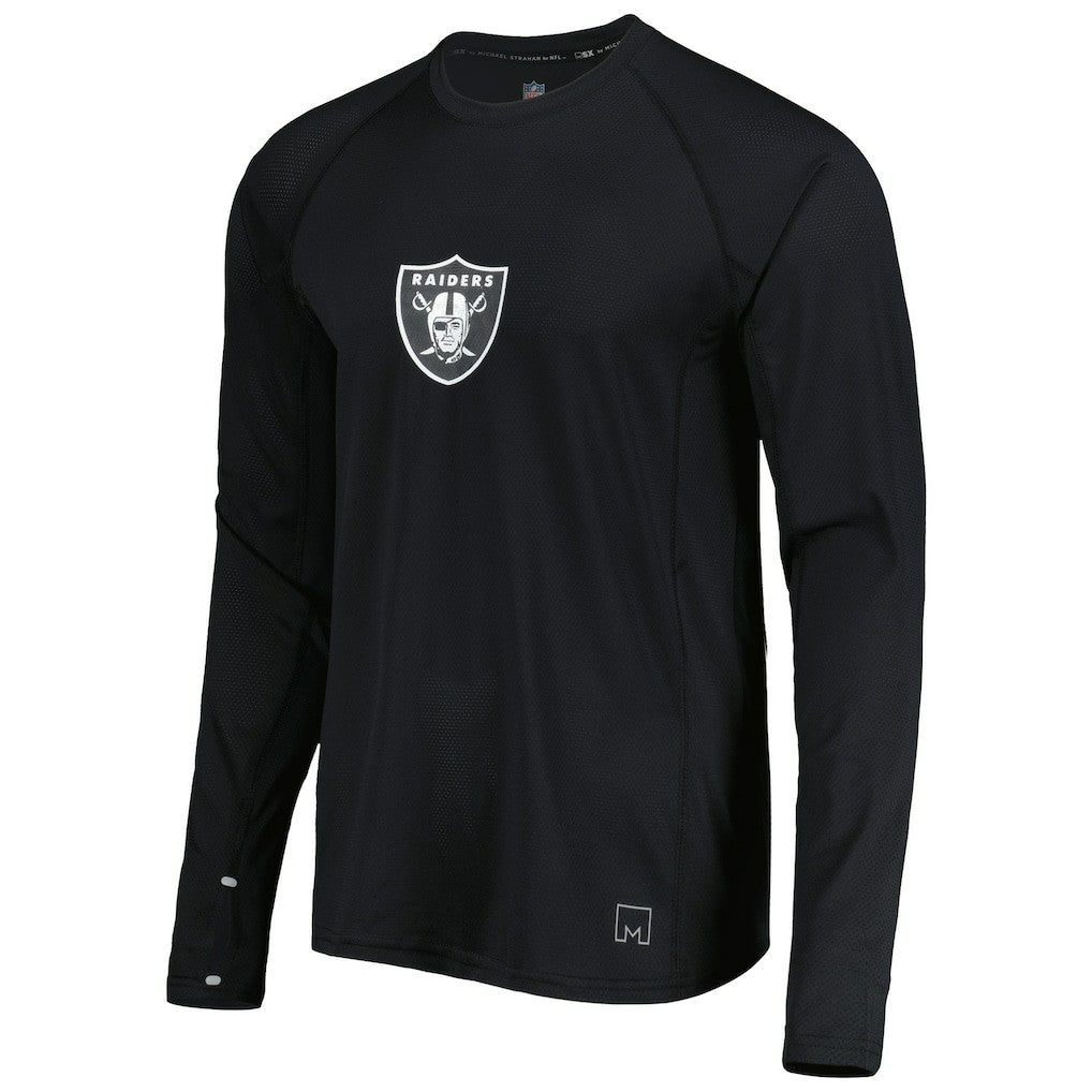 Las Vegas Raiders MSX by Michael Strahan Interval Long Sleeve Raglan T-Shirt | NFL New