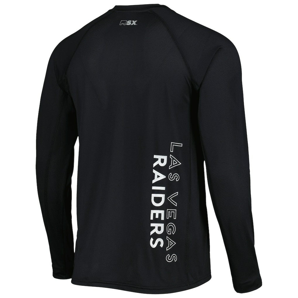 Las Vegas Raiders MSX by Michael Strahan Interval Long Sleeve Raglan T-Shirt | NFL New