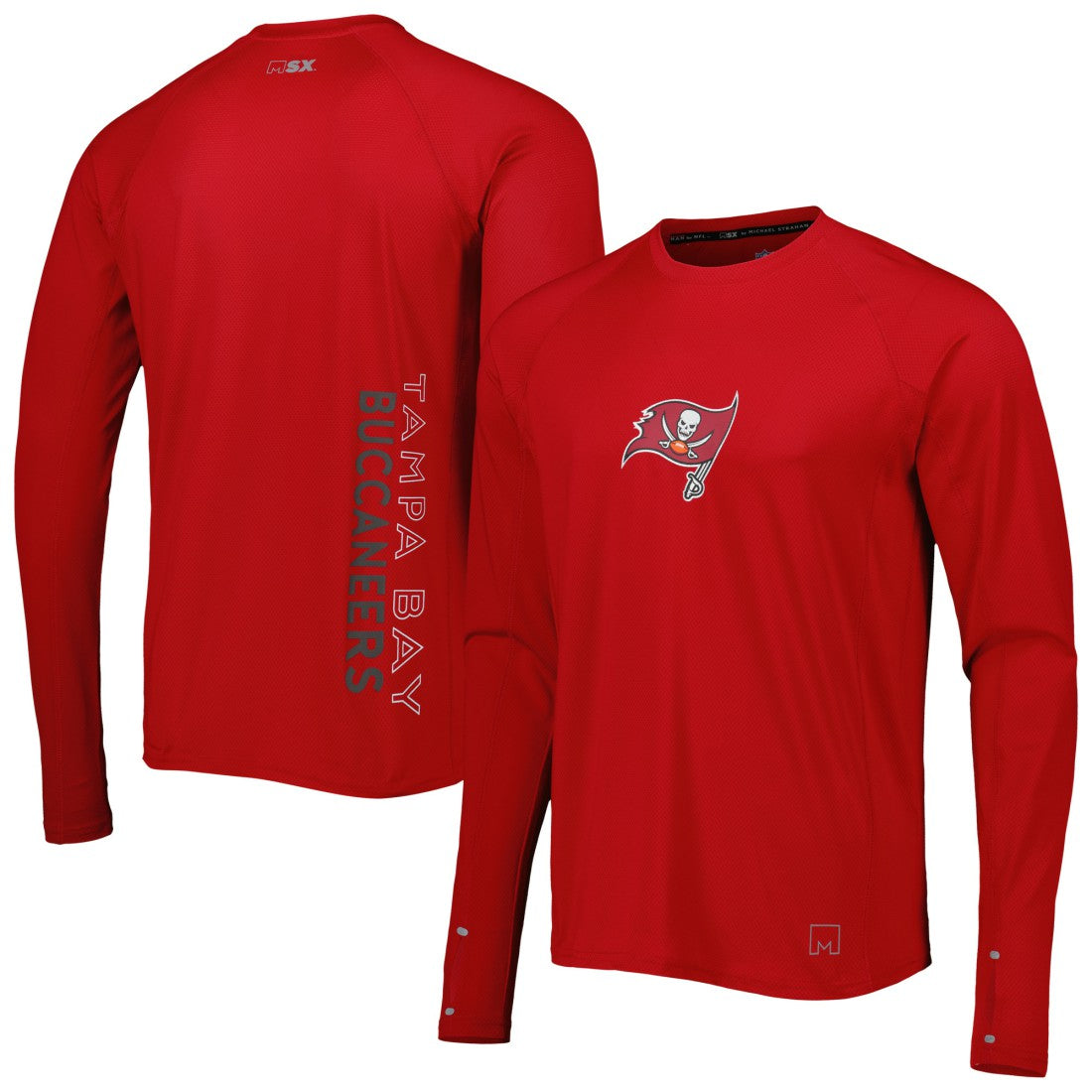 Tampa Bay Buccaneers MSX by Michael Strahan Interval Long Sleeve Raglan T-Shirt | NFL New