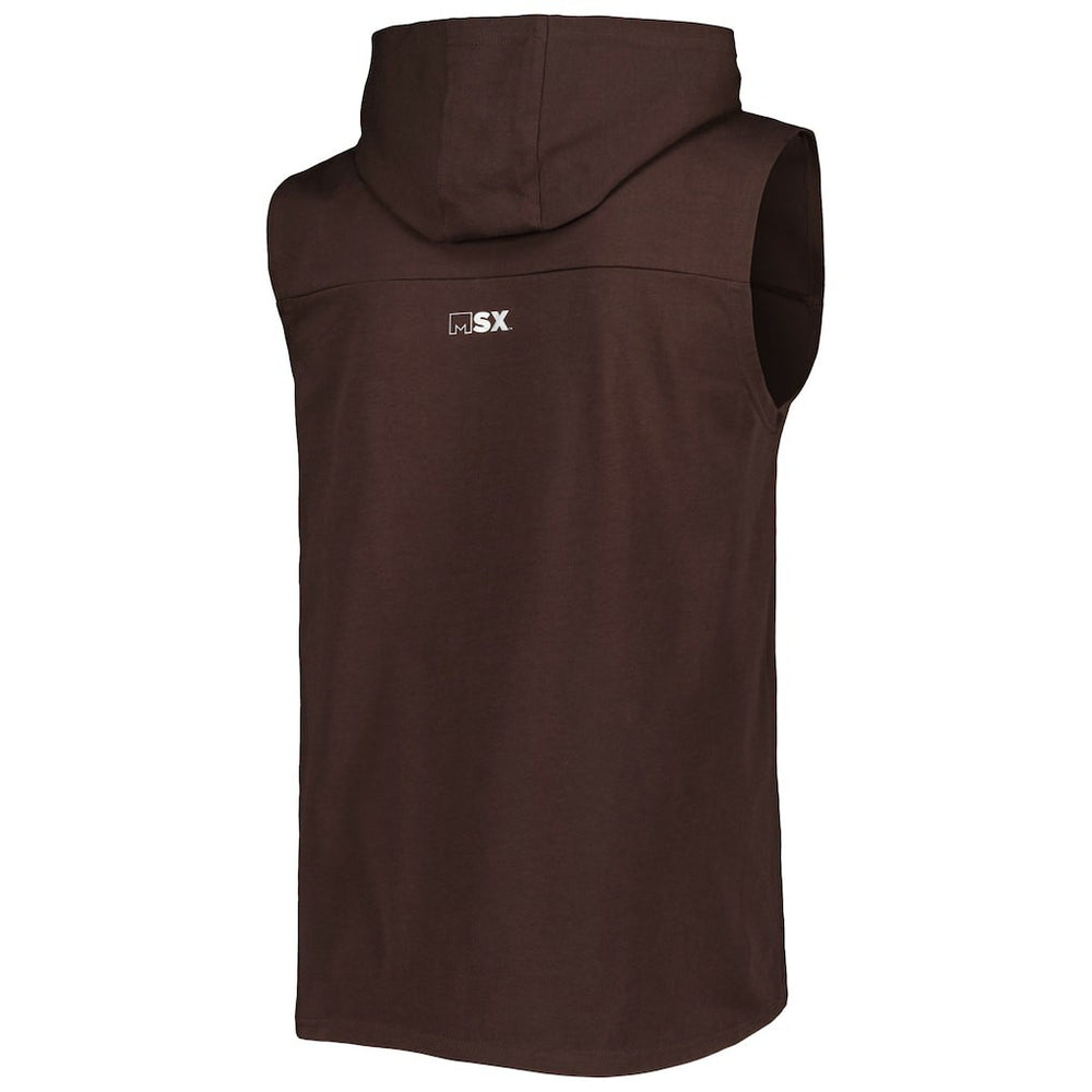Cleveland Browns MSX by Michael Strahan Relay Sleeveless Pullover Hoodie | NFL Hot