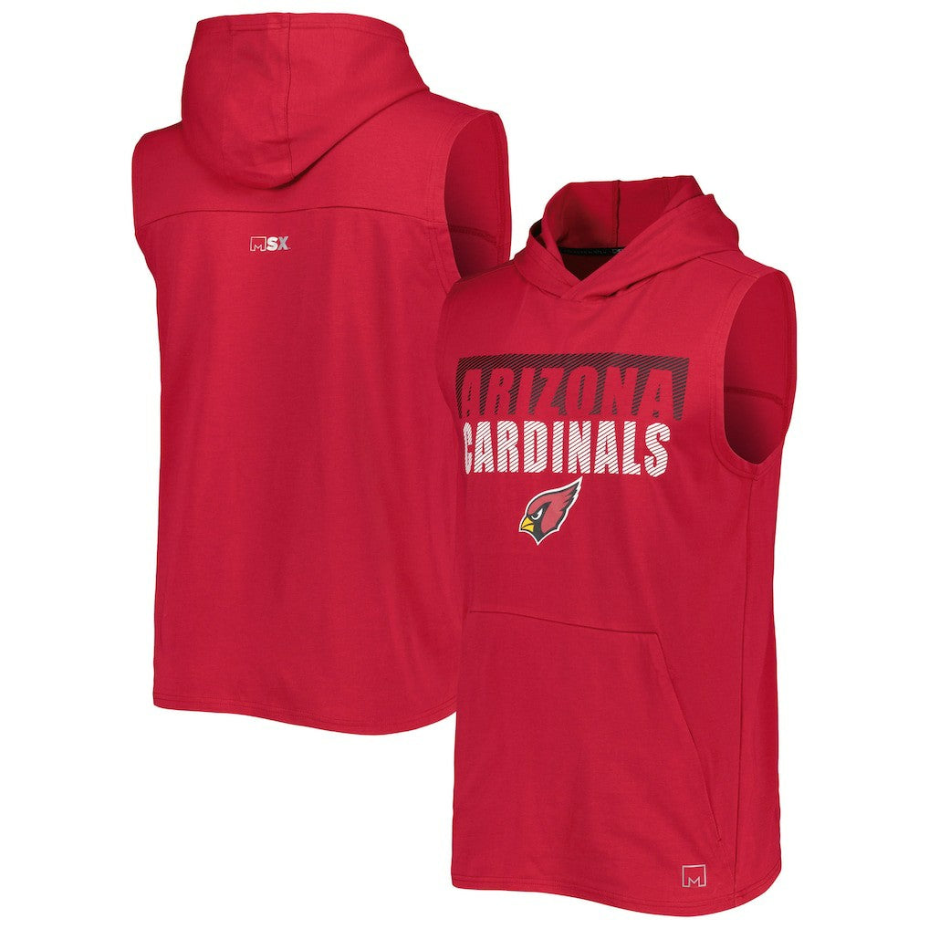 Arizona Cardinals MSX by Michael Strahan Relay Sleeveless Pullover Hoodie | NFL New