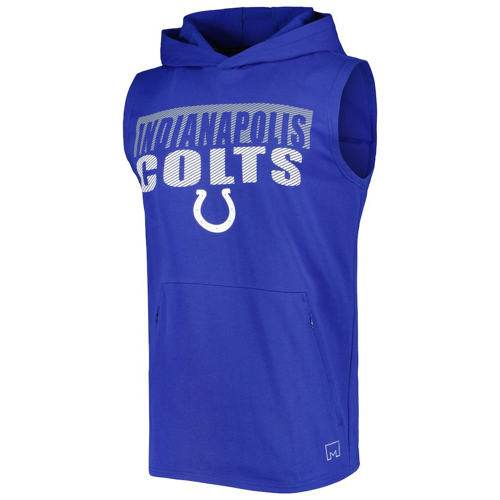 Indianapolis Colts MSX by Michael Strahan Relay Sleeveless Pullover Hoodie | NFL Discount