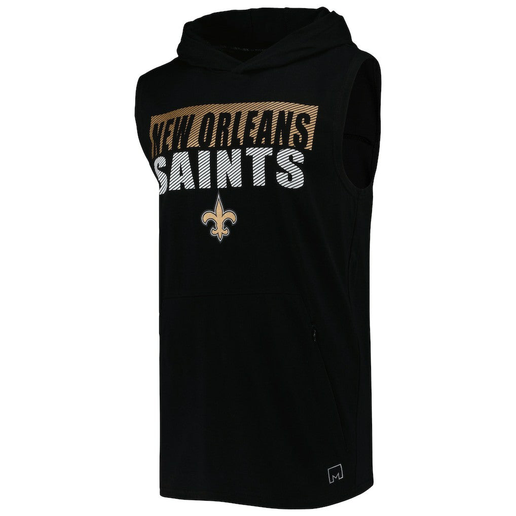 New Orleans Saints MSX by Michael Strahan Relay Sleeveless Pullover Hoodie | NFL New