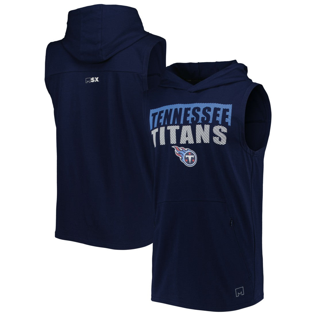 Tennessee Titans MSX by Michael Strahan Relay Sleeveless Pullover Hoodie | NFL On sale