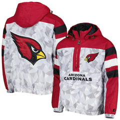Arizona Cardinals Starter Thursday Night Gridiron Raglan Half-Zip Hooded Jacket | NFL US