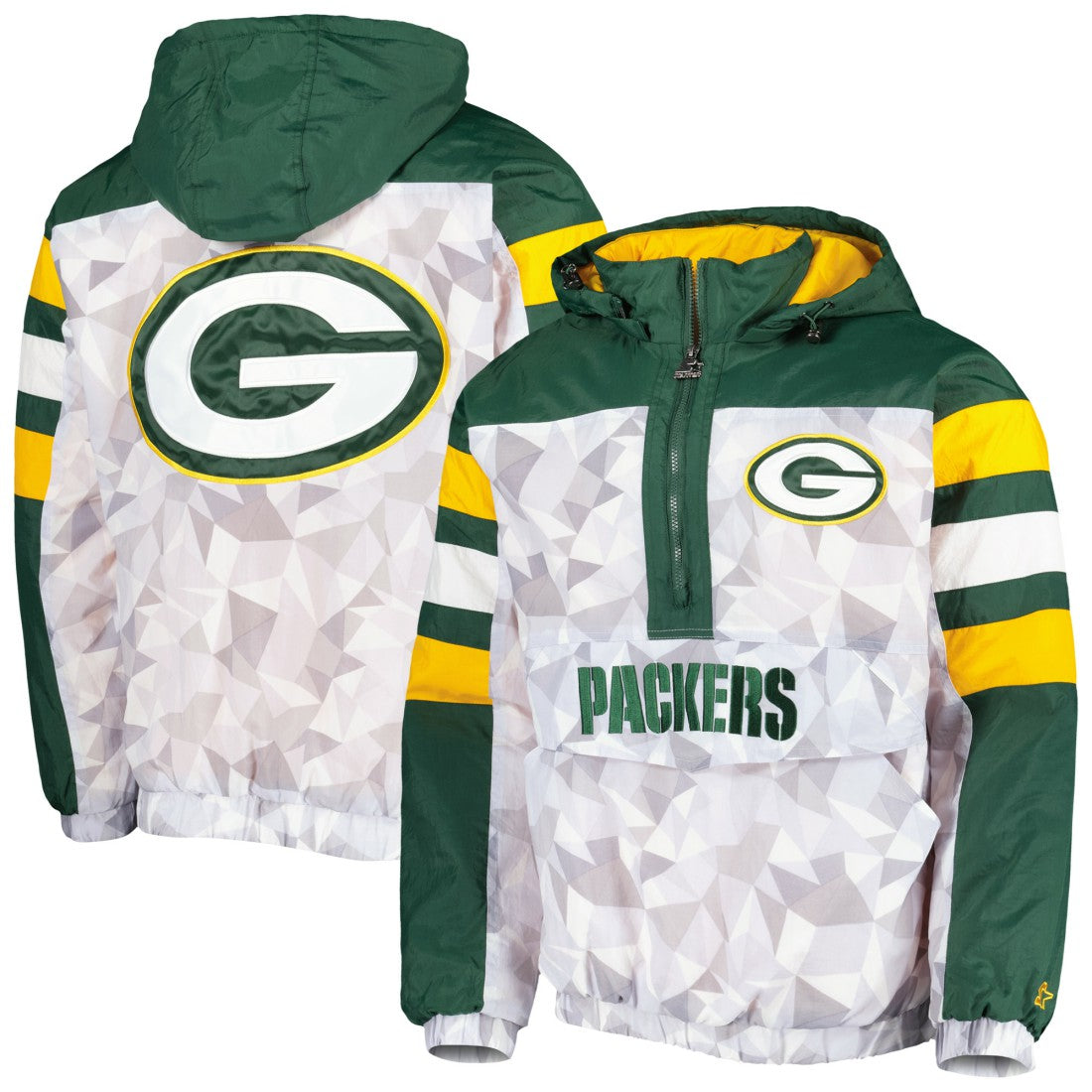 Green Bay Packers Starter Thursday Night Gridiron Raglan Half-Zip Hooded Jacket | NFL US