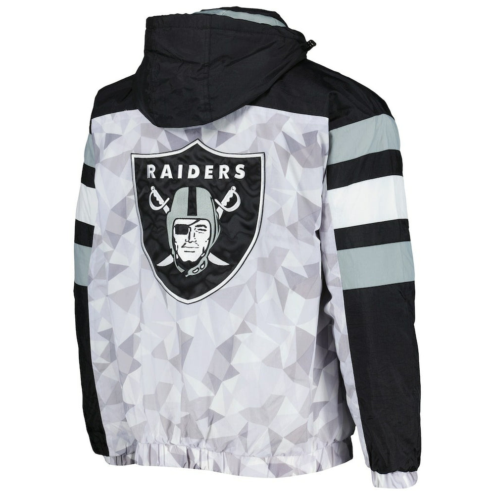 Las Vegas Raiders Starter Thursday Night Gridiron Raglan Half-Zip Hooded Jacket | NFL Near me