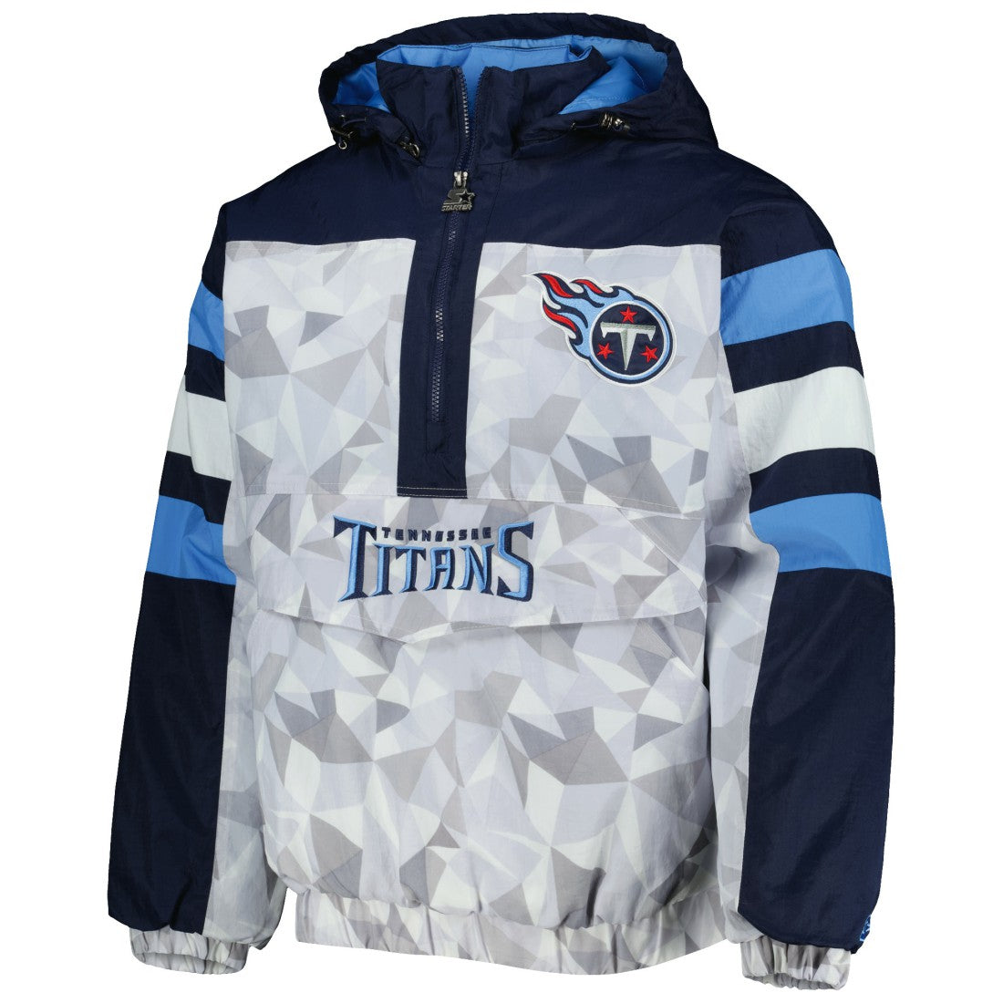 Tennessee Titans Starter Thursday Night Gridiron Raglan Half-Zip Hooded Jacket | NFL Online