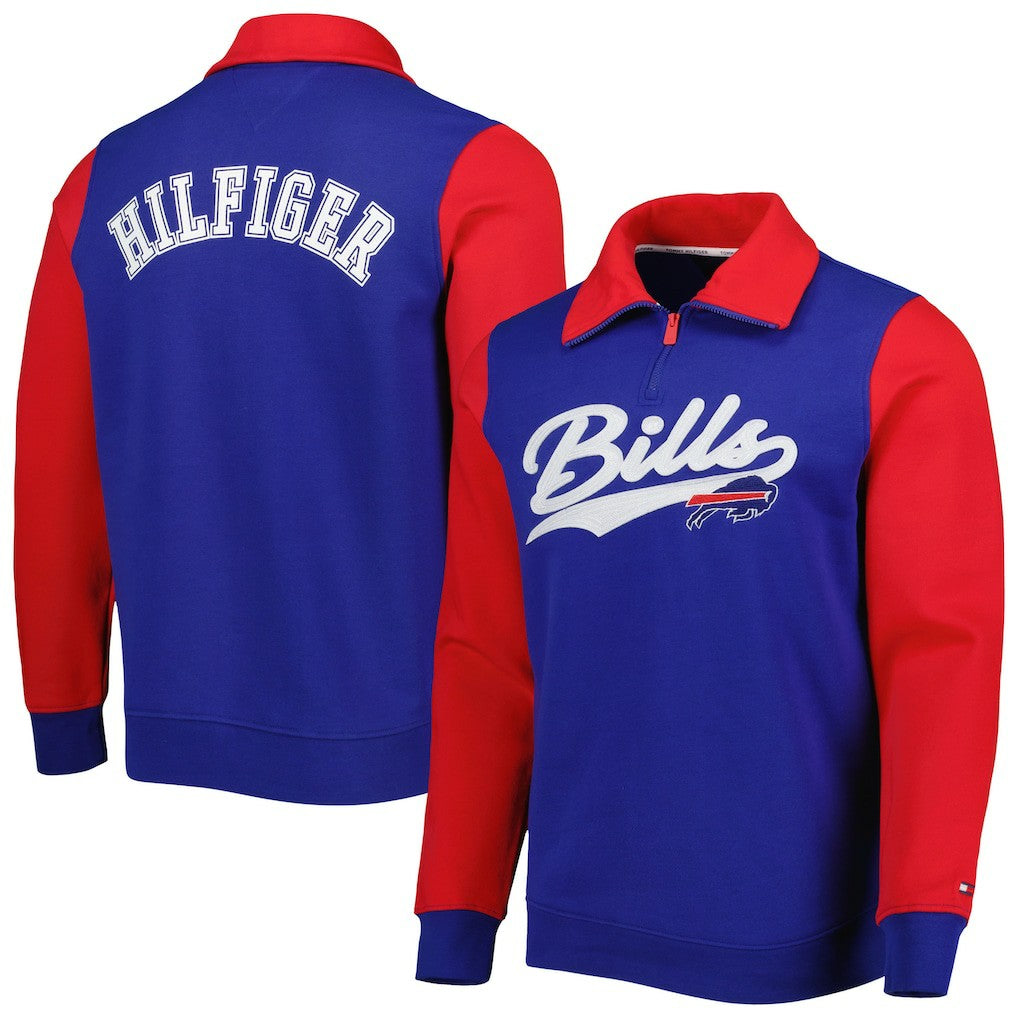 Buffalo Bills Tommy Hilfiger Aiden Quarter-Zip Sweatshirt | NFL US