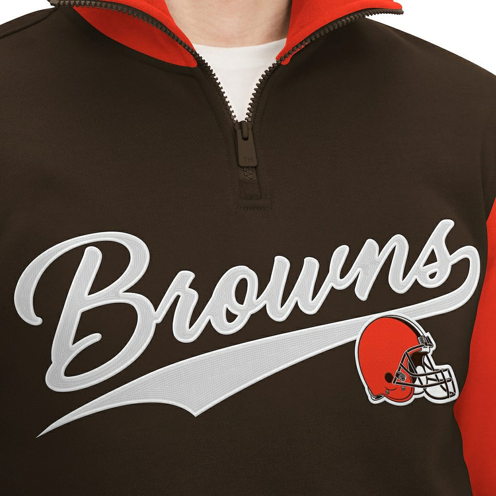 Cleveland Browns Tommy Hilfiger Aiden Quarter-Zip Sweatshirt | NFL New