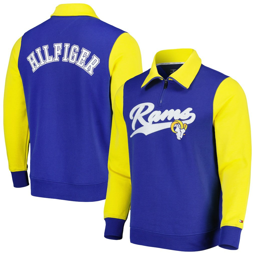 Los Angeles Rams Tommy Hilfiger Aiden Quarter-Zip Sweatshirt | NFL Outlet