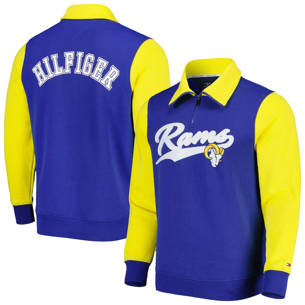Los Angeles Rams Tommy Hilfiger Aiden Quarter-Zip Sweatshirt | NFL Outlet