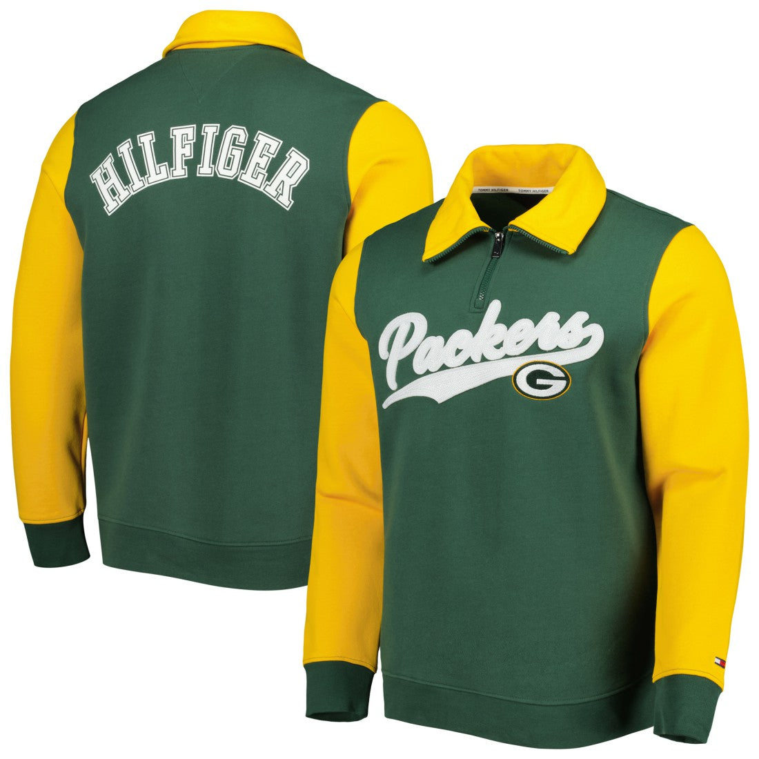 Green Bay Packers Tommy Hilfiger Aiden Quarter-Zip Sweatshirt | NFL New