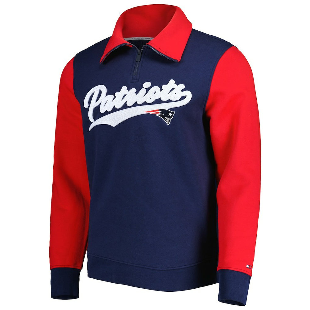 New England Patriots Tommy Hilfiger Aiden Quarter-Zip Sweatshirt | NFL Online