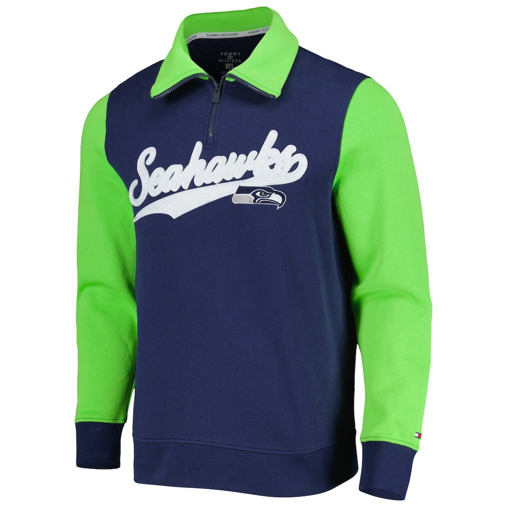 Seattle Seahawks Tommy Hilfiger Aiden Quarter-Zip Sweatshirt | NFL Sale