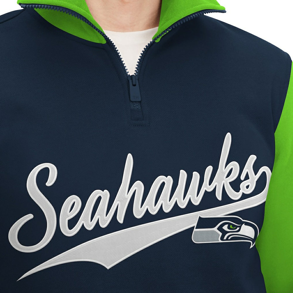 Seattle Seahawks Tommy Hilfiger Aiden Quarter-Zip Sweatshirt | NFL Sale