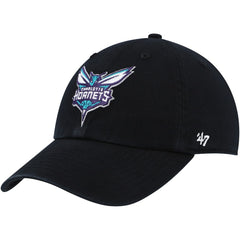 Black Charlotte Hornets '47 Core Logo Clean Up Adjustable Hat | NBA