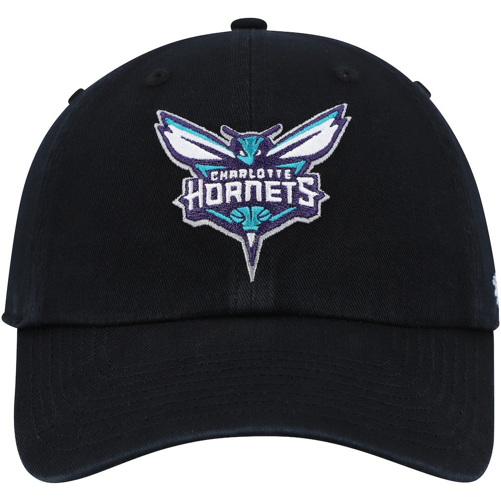 Black Charlotte Hornets '47 Core Logo Clean Up Adjustable Hat | NBA